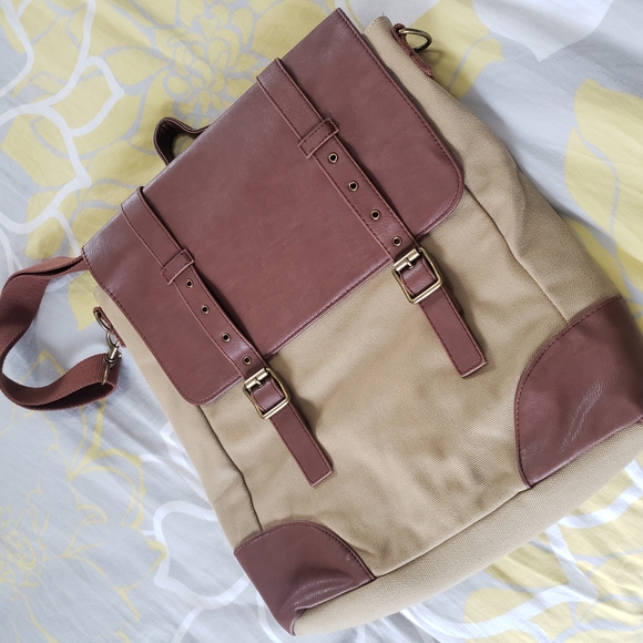 Brown and Tan Men's Bag - Picture 3 of 11